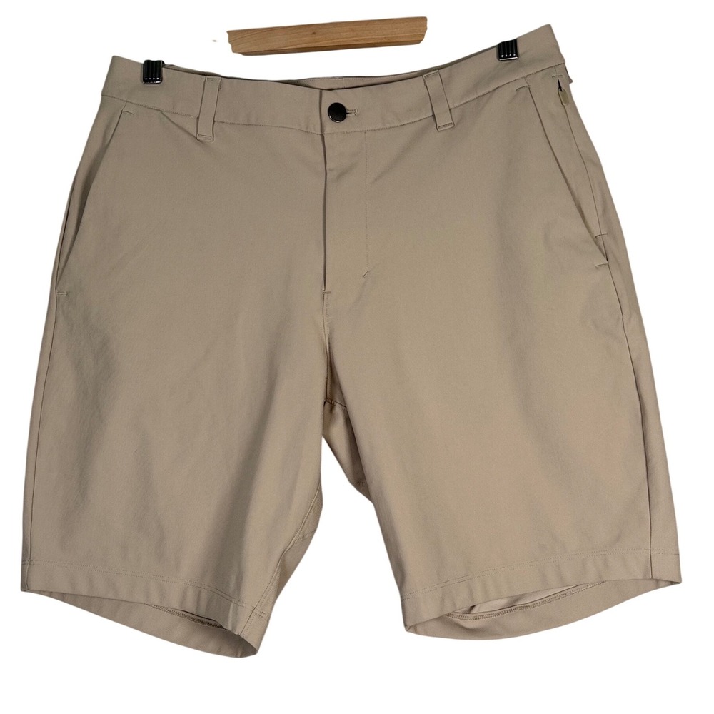Lululemon Mens Commission Short 9 Warpstreme Tan‎ Khaki Chino LM7B96S Size 32